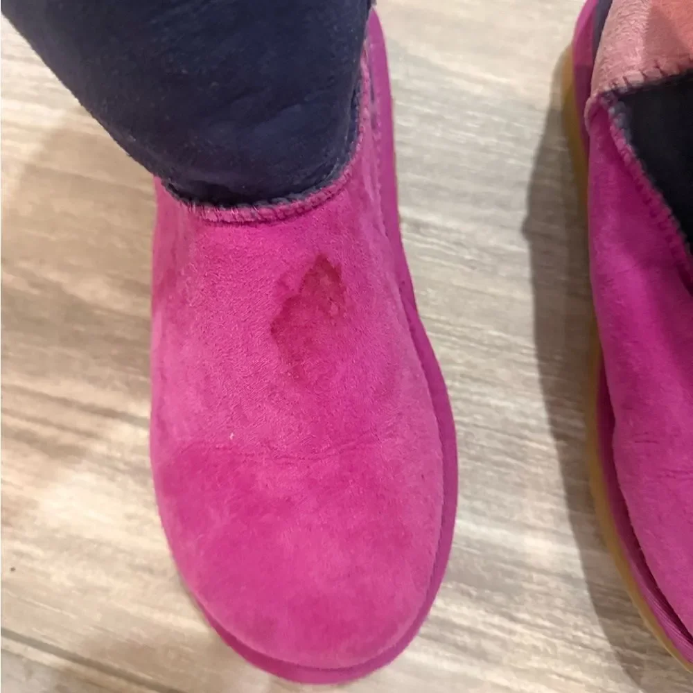 UGG Pink and Navy Winter Boots